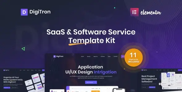 Digitron – Software & SaaS Elementor Template Kit