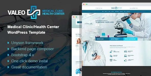 Valeo – health center and hospital WordPress Theme