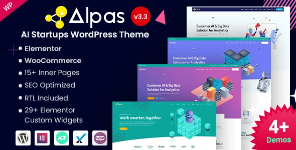 Alpas – AI & Data Analytics Startup Elementor WordPress Theme
