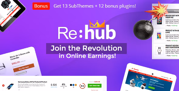 REHub – Price Comparison, Affiliate Marketing, Multi Vendor Store, Community Theme