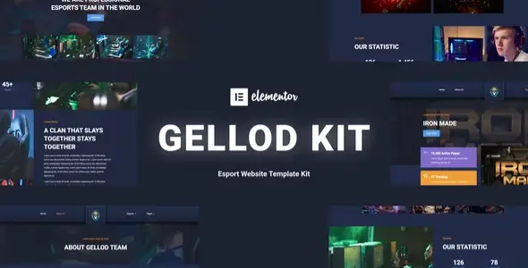 Gellod – Esport Gaming Elementor Template Kit