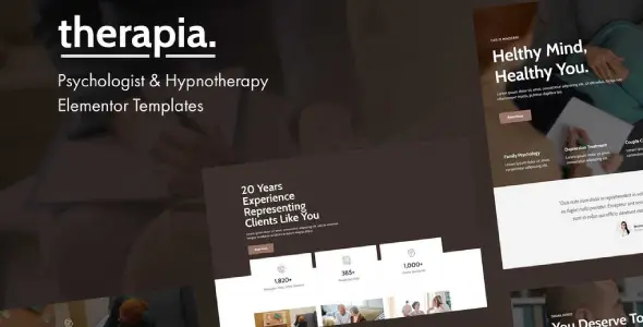 Therapia – Psychologist & Hypnotherapy Elementor Templates
