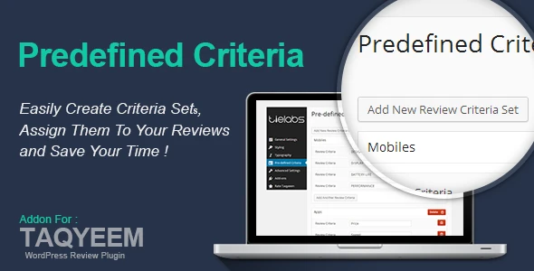 Taqyeem – Predefined Criteria Addon