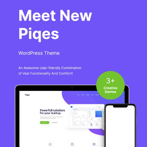 Piqes | Creative Startup & Agency WordPress Theme
